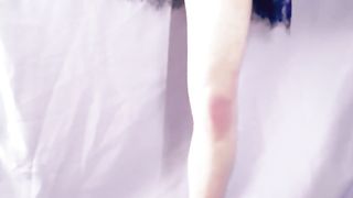 SISSY OCLOCK solo teaser dancing and taking off clothes with enormous pecker deepthroating lips crossdressing