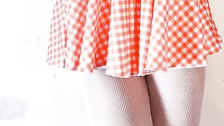 SISSY OCLOCK femboy costume play crossdress sfw fishnet pantyhose lil' nip vapid pecs cuck stripper