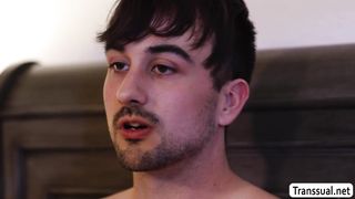 TRANSSEXUAL Natalie Mars condom-free pummels Mason Lears rump two