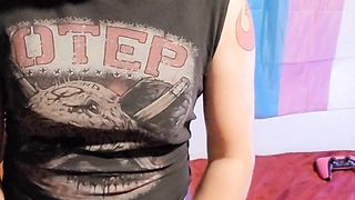 Trans Pumpkin Doll Gropes Herself