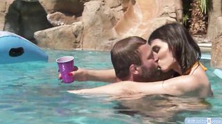 four t-models barebacked in pool soiree hook-up