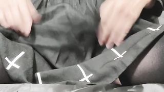 ゴシックドレスでオナホオナニー