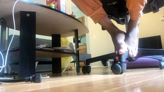 Soles Fetish Sheer pleasure: Adore My Soles Under the Desk While I Wrk - A Sole-Concentrated Wish!