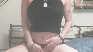 Doppeldildo und Vibro solo