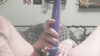 Doppeldildo und Vibro solo