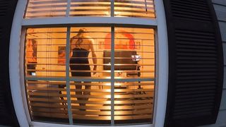 Taut miniskirt and half-top crossdresser being observed by CD in a sundress milking uncircumcised beef whistle