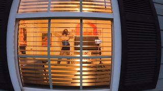 Taut miniskirt and half-top crossdresser being observed by CD in a sundress milking uncircumcised beef whistle