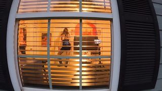 Taut miniskirt and half-top crossdresser being observed by CD in a sundress milking uncircumcised beef whistle