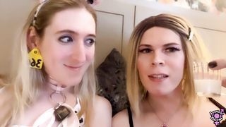 Trans Girl/girl Knocker Milk Guzzle Jessica Bloom And JenbyDoll