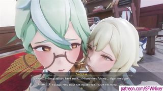 Sucrose x Lumine A Night in Mondstadt - Blessed Futa inccident