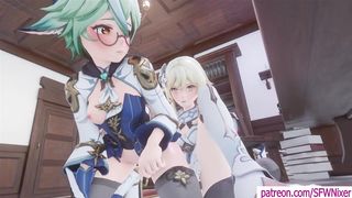 Sucrose x Lumine A Night in Mondstadt - Blessed Futa inccident