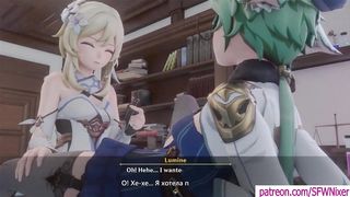 A Night in Mondstadt - Glad Futa Accident Sucrose x Lumine