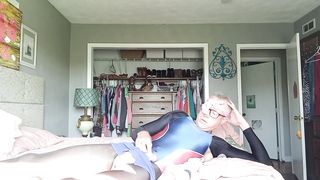 LATEX Secret T-Gal Kinky from Construction Work and shoots JIGGLY CUM-SHOT on Bikini TIGHTS