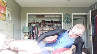 LATEX Secret T-Gal Kinky from Construction Work and shoots JIGGLY CUM-SHOT on Bikini TIGHTS