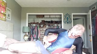 LATEX Secret T-Gal Kinky from Construction Work and shoots JIGGLY CUM-SHOT on Bikini TIGHTS