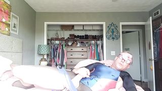 LATEX Secret T-Gal Kinky from Construction Work and shoots JIGGLY CUM-SHOT on Bikini TIGHTS