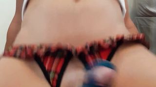 RAILING MY VIBING FUCK STICK IN A MICRO MINI-SKIRT