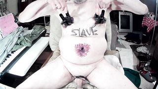 tony performing his pain pervert punishment to his nipples