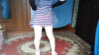 Popshot Happens Sans Mitts Gulping With Lovely Transgirl Gams