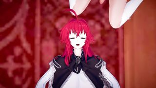 DxD - Rias and Akeno futas masculine taker POINT OF VIEW