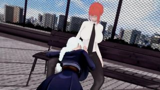 Futa Nobara pummeled by Futa Makima and Futa Mei Mei - Jujutsu Kaisen