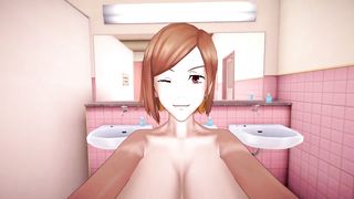 Futa Nobara pummeled by Futa Makima and Futa Mei Mei - Jujutsu Kaisen