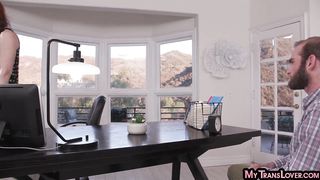 GENDERX - TRANSSEXUAL sandy-haired ass fucking paramour in beautiful undergarments gets poked in butt