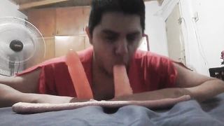 Oral ten (blowing playthings after being used by my step mummy)