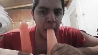 Oral ten (blowing playthings after being used by my step mummy)