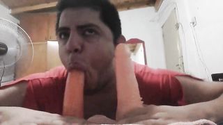 Oral ten (blowing playthings after being used by my step mummy)