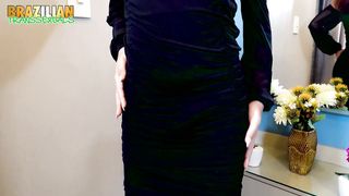 LATIN-TS’S - Sandy-haired Latin In Black Sundress And Giant Trunk