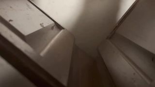 Close Up of Trans Superslut Groping Her Woman Dick and Slurping Jism Off Floor