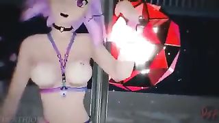 MMD R18 Naked Pinkish Misaka And Aylin - Elect 1097
