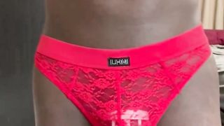 Slick Femboy In Lace Underpants