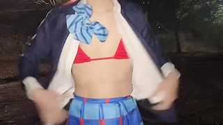 【女装】野外でコスプレオナニー【ラブライブ! 西木野真姫】