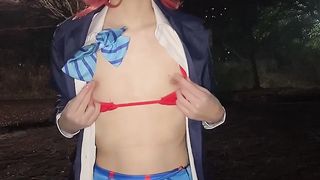 【女装】野外でコスプレオナニー【ラブライブ! 西木野真姫】