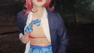 【女装】野外でコスプレオナニー【ラブライブ! 西木野真姫】