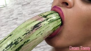 Kinky Tgirl Pamela Lenvisk Rams Her Bootie with Whatever She Can Find