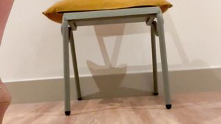 Sisssywhore shoots a fat stream dressed in nylons and louboutins