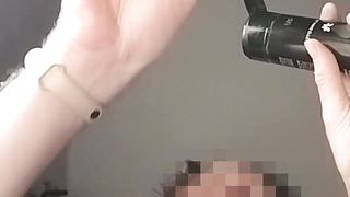 crossdresser smashed his wooly arse with fuck stick and jism a massive stream right into the camera