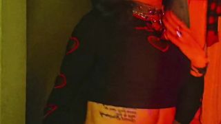 Douche time for this mouth-watering trans female!