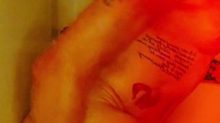 Douche time for this mouth-watering trans female!