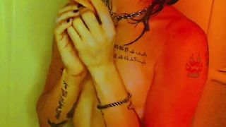 Douche time for this mouth-watering trans female!