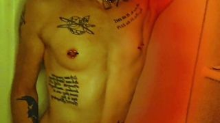 Douche time for this mouth-watering trans female!