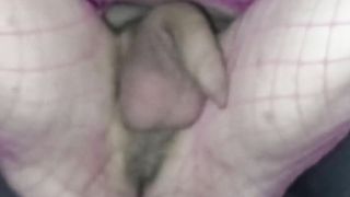 Crazy tranny can't wait to get home, commence fingerblasting her muff in public parking and munch her spunk