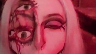 Demoness throating pecker