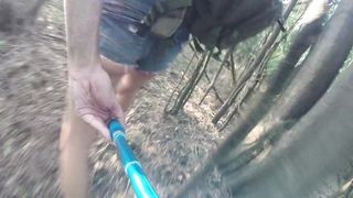 Denim cutoffs outdoor walk