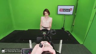 VRB Trans Molten Mind-blowing T-model Janie Blade Bangs With A Meaty Pink cigar Gal Ariel Demure In HD Pornography