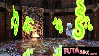 Futa3DX - Buxom Honey Gets Into SATAN 3 WAY AND GETS TORN UP ROCK-HARD