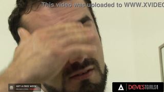 SATANS T NYMPHS - Long Legged Trans Jenna Tales Gets Her Bum Drilled In A Gloryhole